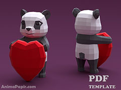 Panda avec coeur